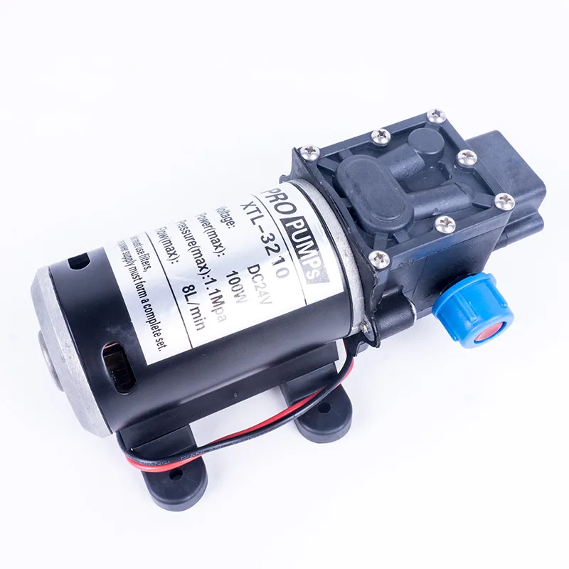 

24V 100W 130PSI 8L/Min Mini Water Pump High Pressure Self-Priming Diaphragm Power Micro Brushless DC Water Pump car wash spray