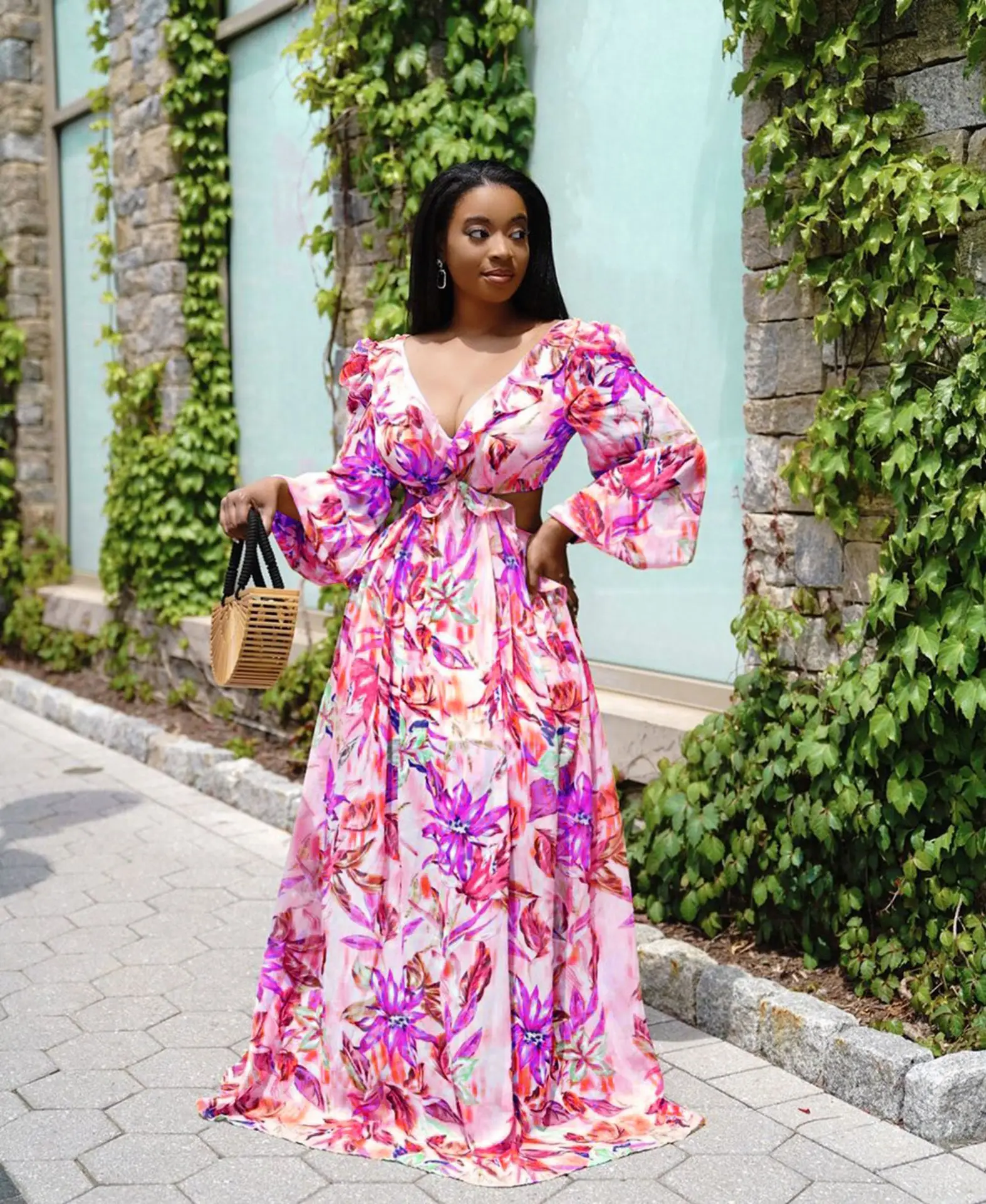 Echoine Women Long Maxi Dress Floral 