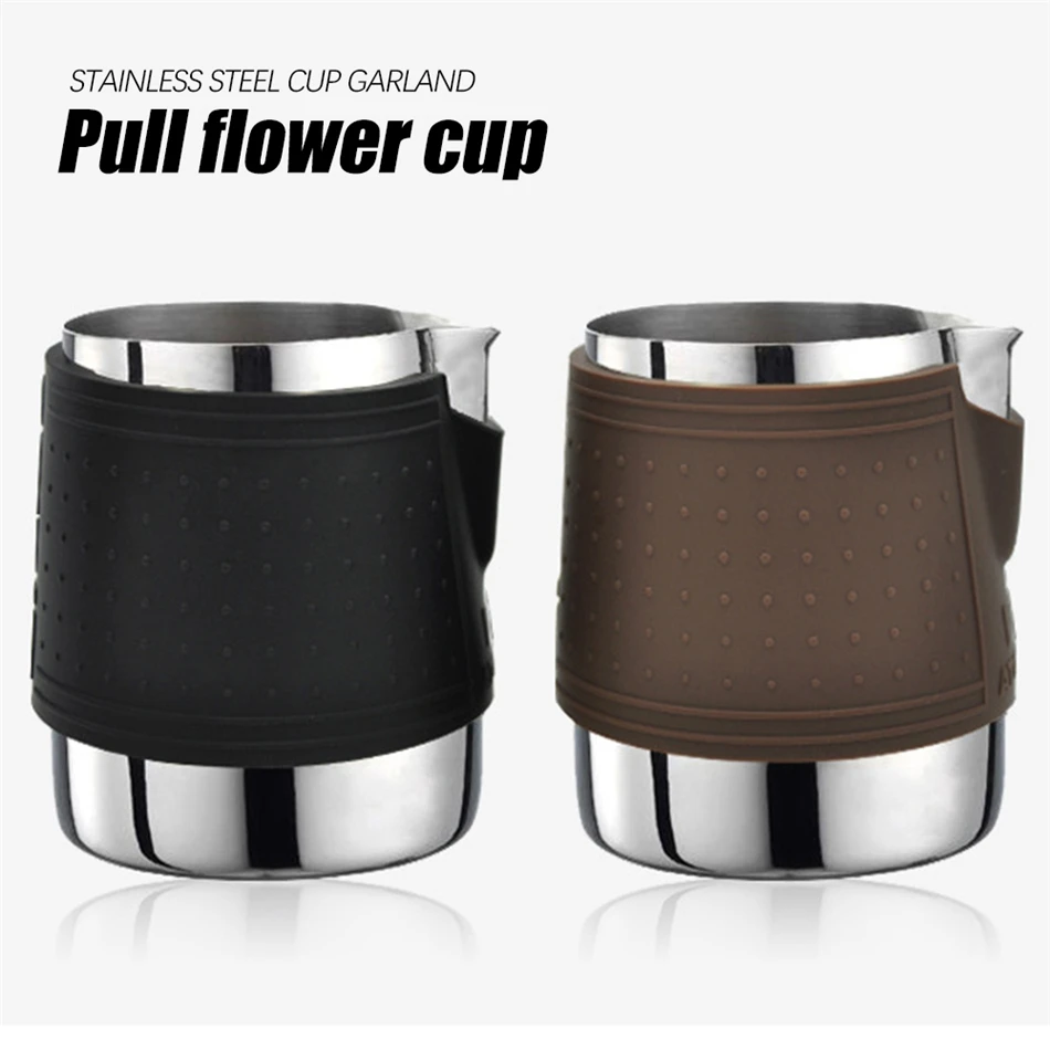 

TTLIFE Stainless Steel Coffee Cup Frothing Milk Heat Proof Craft Latte Pitcher Jug Milk Pitcher Coffee Pitcher