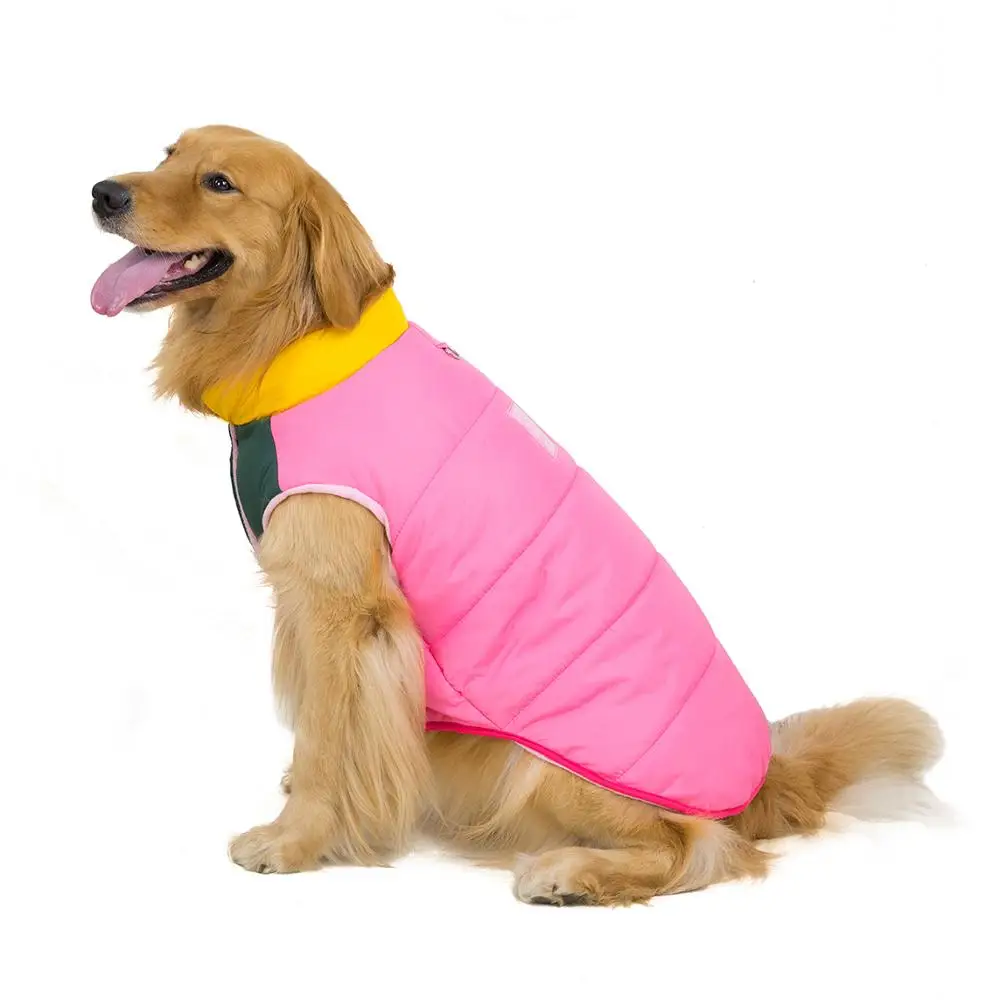 Pets Dog Clothes Coat Cotton Winter Warm Thicken Vest Costumes Clothing Clothes for Dogs Pet Cat Products Big Plus Size 8XL 9XL - Цвет: rose