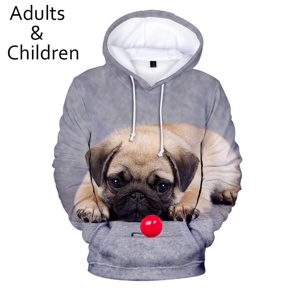 Fashion 3D Pug Hoodies Men Women Sweatshirts Harajuku Kids Hoodie pullover Hot Autumn 3D Pug Hooded Casual boys girls streetwear Fashion 3D Pug Hoodies Men Women Sweatshirts Harajuku Kids Hoodie pullover Hot Autumn 3D Pug Hooded Casual boys girls streetwear