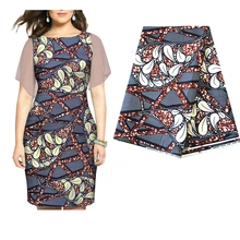 Хлопок Африканский принт настоящий воск ткань для вечерние платья дизайн 6 ярдов из Анкары и Нигерии настоящий голландский воск ткань 399