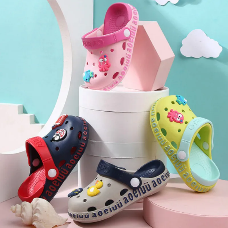 Zapatillas de verano para niños y niñas, zapatos de playa suaves para bebés, zapatillas interiores para el hogar