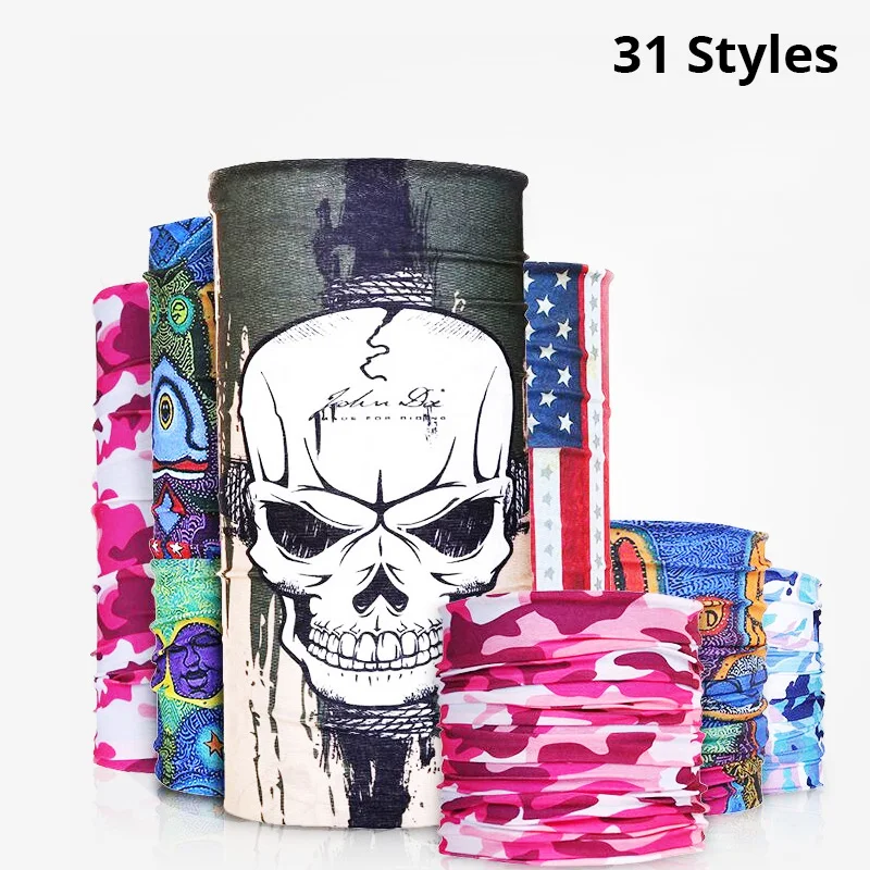 

2 pc Variety Magic Turban babushka Bicycle Motorcycle Bandana Headband Multi-function Collar Scarf Headgear Mask Bib 31 Styles