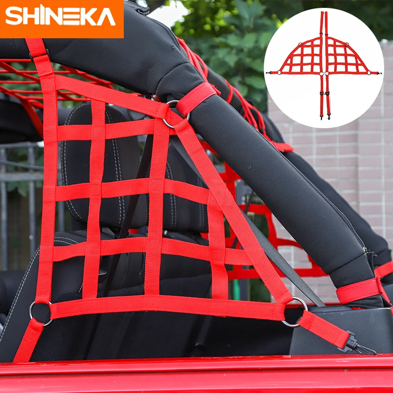 SHINEKA для Jeep Wrangler JK JL 2007- Автомобильный багажник Багажник на крыше грузовая корзина Trail Net для Wrangler JK JL аксессуары