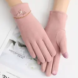 2021 New Rabbit Plush Women's Winter Gloves Thickened Kawaii Hand Warmer Mittens Touch Screen Antifreeze Non Slip Cycling Gloves