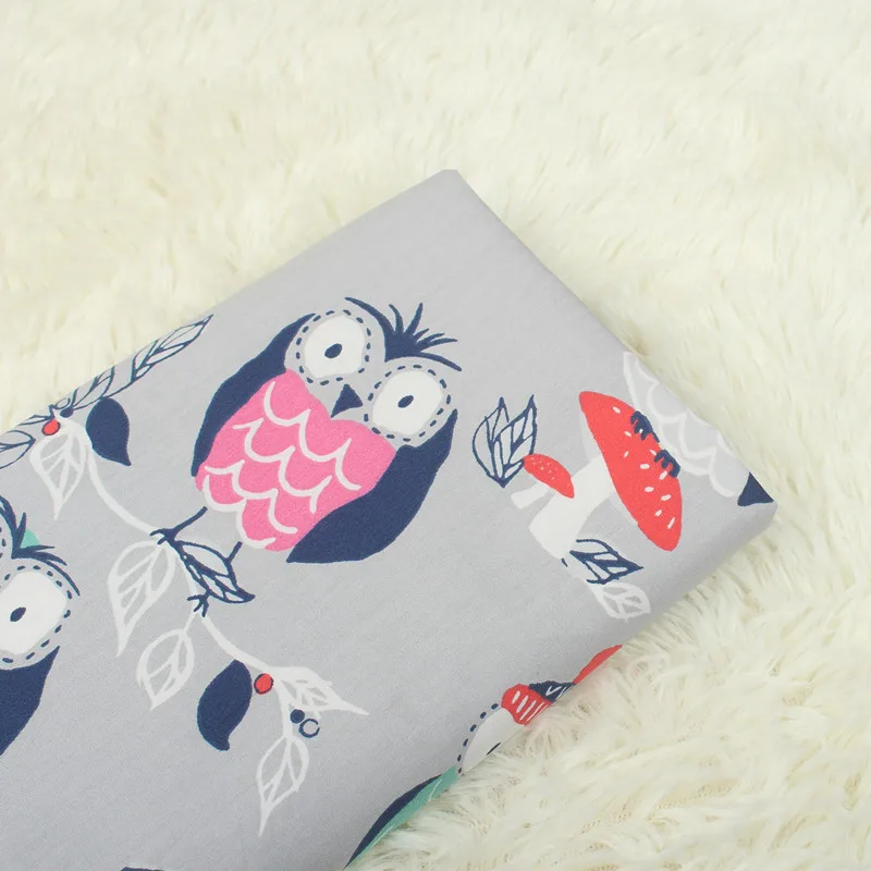 Чистая хлопковая ткань поплин мультфильм печатных хлопчатобумажная ткань материал для рукоделия шитье лоскутное домашнее текстильное изделие постельное белье