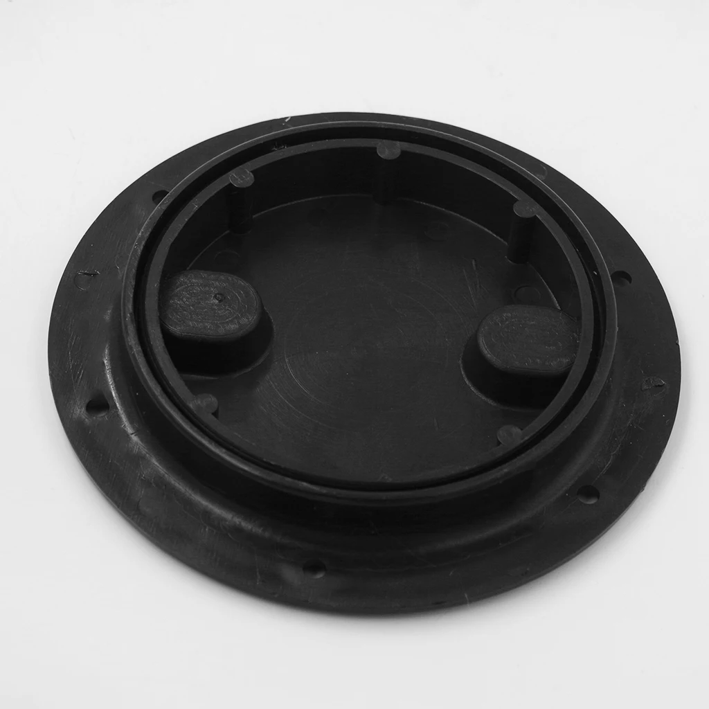 6 inch/16.3cm RV Boat Round Non Slip Inspection Hatch Marine Deck Plate Access, Plastic, Black