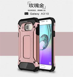 Rugged Heavy Duty Shockproof Armor Case Cover for A3 2016 (A310 A310F) (Rose Gold)