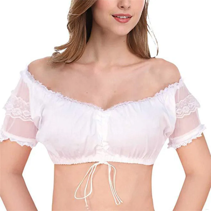 Fashion Tube Top Small Shirt Cotton S Ladies White Short-Sleeved Shirts Sweet Women Girls Summer 1 PC |