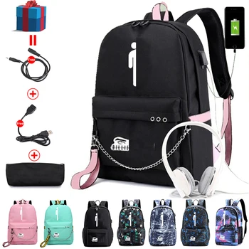 

BPZMD B-i-ll-ie Ei-li-s-h Backpack Women Laptop Travel Bags School Student Backpack Nylon Mochila Teenage Notebook Pusheen Bag