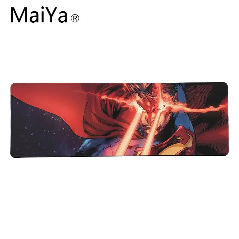 Maiya Высокое качество DC супергерой Супермен натуральный резиновый игровой коврик для мыши Настольный коврик большой коврик для мыши клавиатуры коврик - Цвет: Lock Edge 40X90cm