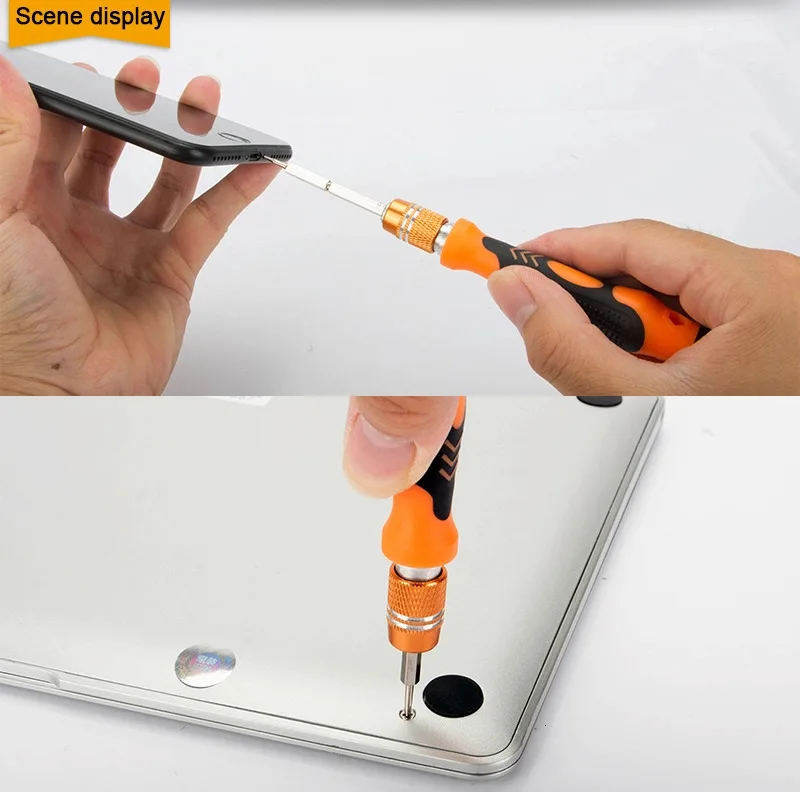 JAKEMY Hot Selling Mini Screwdriver Set with Phillips Hex Slotted U-shape Triangle Bits in Oxford Bag for DIY Repair