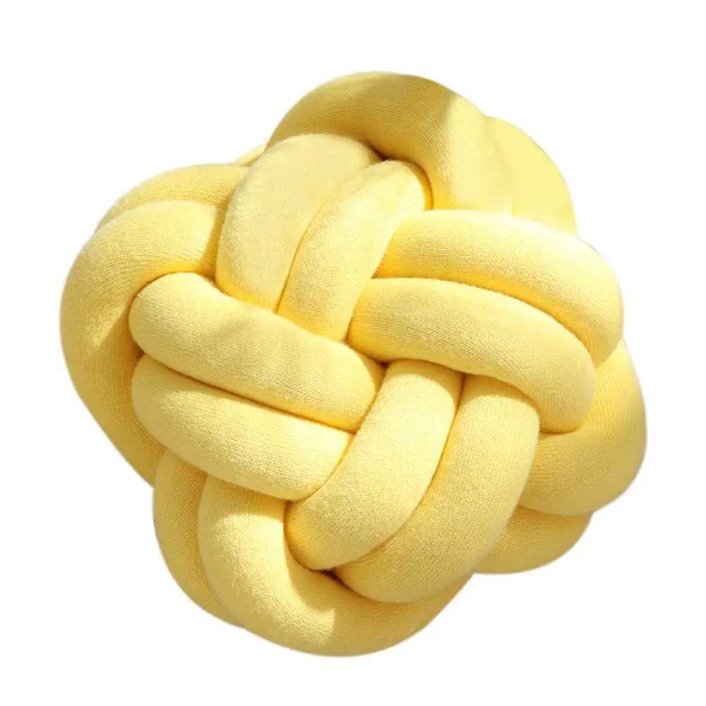 Creative Knotted Ball Cushion Throw Pillow Waist Back Cushion Home Sofa Bed Decor Dolls Toys For Office Rest 30X39cm - Цвет: Yellow