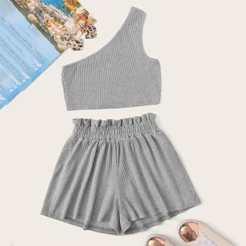 

2020 New Ruffled Dress Cross-border European And American Suspenders Low-cut Halter Dress Short Skirt Women