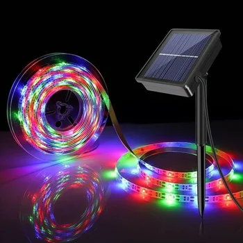 

Free Cut Smart Solar Powered Easy Install Garden Decor Outdoor Waterproof Lawn SMD 2835 LED Strip Light Landscape Patio Flexible