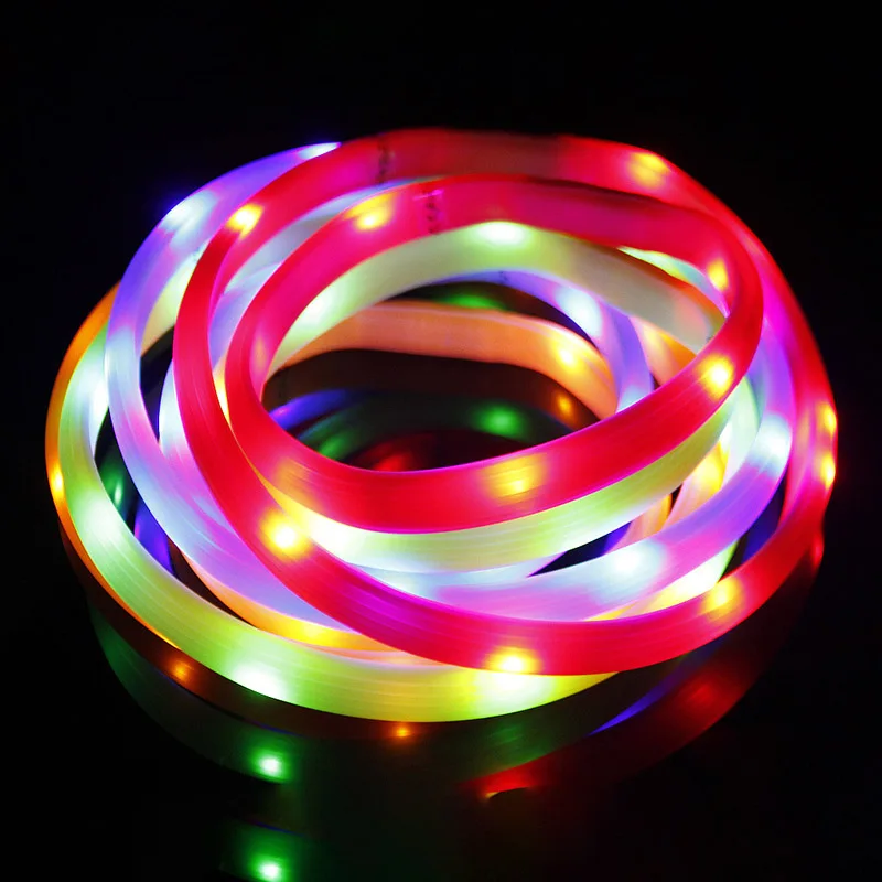 USB светодиодный перезаряжаемый ошейник для собак ночной ходьбы домашних