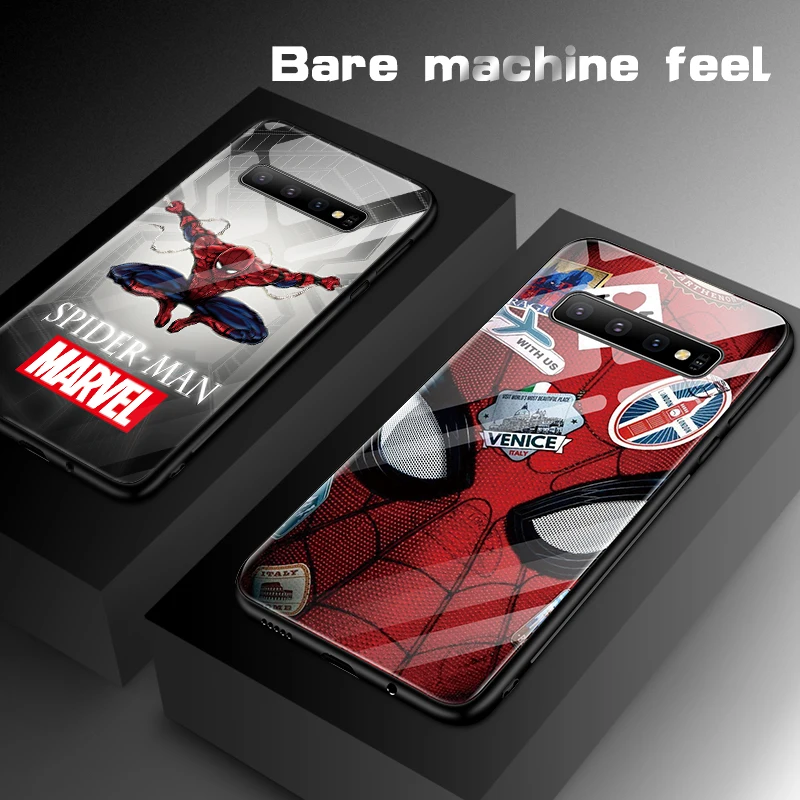 Стеклянный чехол Marvel для samsung Galaxy Note 10, 9, 8 Pro, S10, e, 5G, S9, S8 Plus, Мстители, Бэтмен, чехол для телефона, чехол