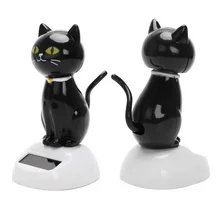 LEEPEE качающийся Кот украшение приборной панели милые солнечные ABS Автомобильные украшения автостайлинг