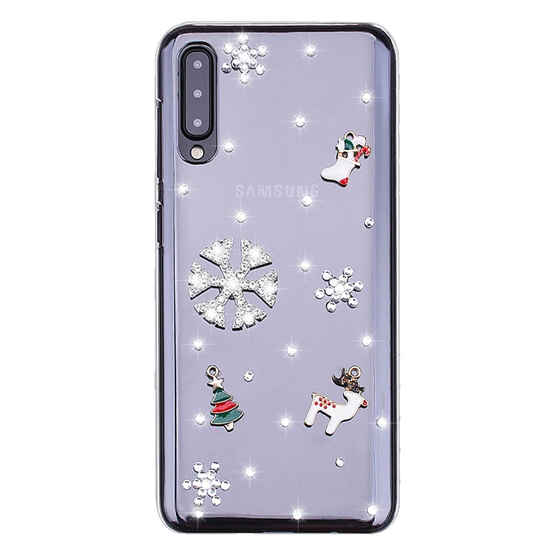 Роскошные 3D бриллиант Прозрачный чехол для samsung Galaxy A10 A20 A30 A40 A50 A70 A90 5G A10e A20e M10 M20 M30