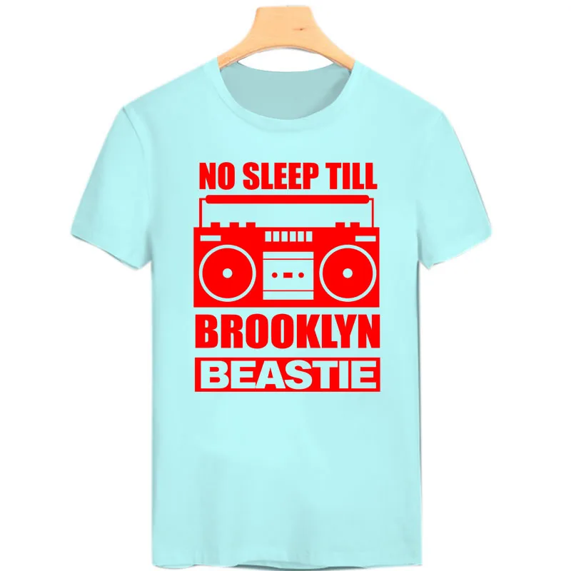 Beastie Boys футболка без сна до Бруклина Beastie Boys Старая школа Skool хип-хоп Бумбокс рэп футболка MC хип-хоп человек крутая футболка - Цвет: 1blue