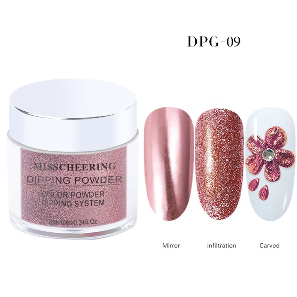 Shimmer nail powder Art Polymer Acrylic nail powder Shiny Dipping Dust nail art decorations glitterInfiltration powder Manicure