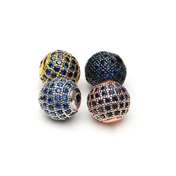 

Bead Charm Cubic Zirconia Bracelet Accessories .DIY Micro-inlay Cubic Zirconia.Color Durable Jewellery Accessories