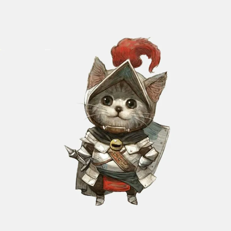 LLY-0923 Personality Lovely Car Sticker Cat Wearing Armor Modeling Decal PVC Cars Motorcycle Waterproof Creativity Decals Decor |
