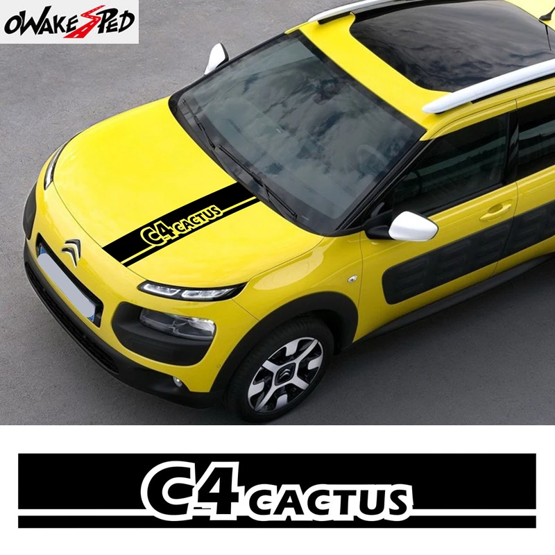 Pegatina deportiva para capó de coche Citroen C4 Cactus, de coche, rayas, accesorios exteriores, decoración, de vinilo|Pegatinas para coche| - AliExpress