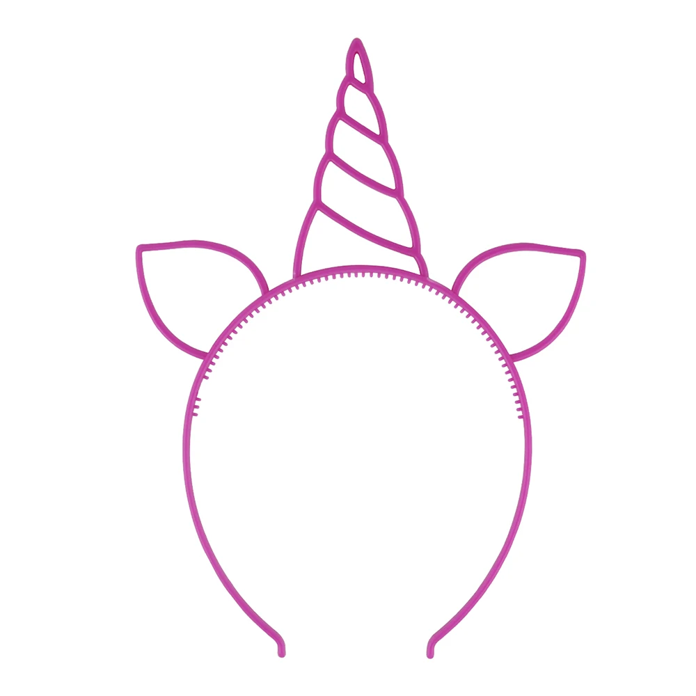 Милый Единорог ленты для волос Детские мультяшная повязка на голову девочки резинки ободки Принцесса Вечерние поставки аксессуары для волос головной убор подарок - Color: Purple headband