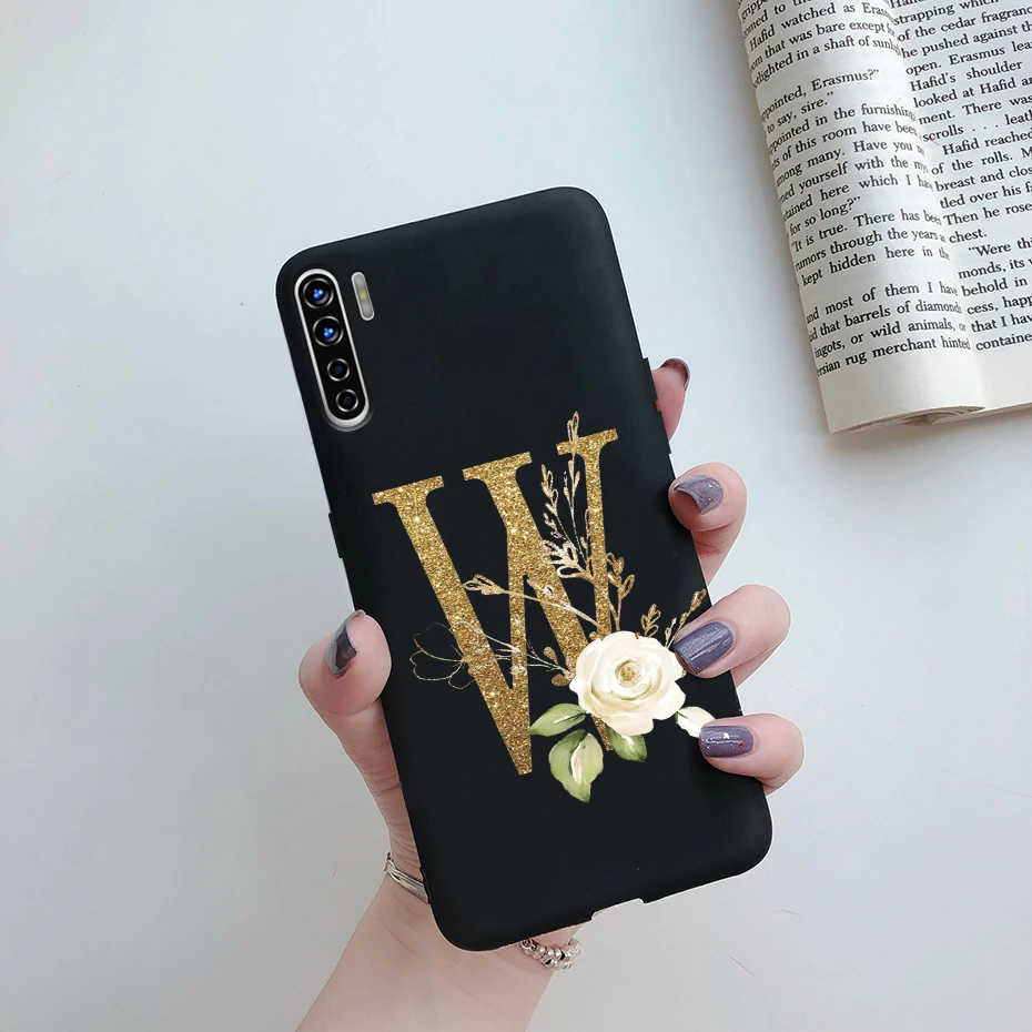 cases for oppo back For OPPO A91 Case 6.4" For OPPO F15 Case Funda Silicone Soft Flowers Letters Phone Case Back Cover For OPPO A91 A 91 2020 Cases oppo phone cases