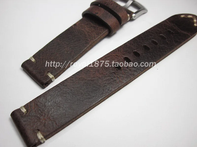 Soft Vintage Brown Watchband 18mm 19mm 20mm 21mm 22mm Watch Band Genuine Leather for Omega Tissot Seiko Casio Watchband Strap