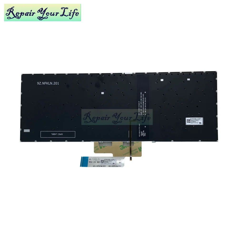 Teclado Retroiluminado para Asus Zenbook Flip Francês Azerty Checo Polaco Ux462 Ux462da Ux462fa Um462d Um462da 262ncs00 - Imagem 3