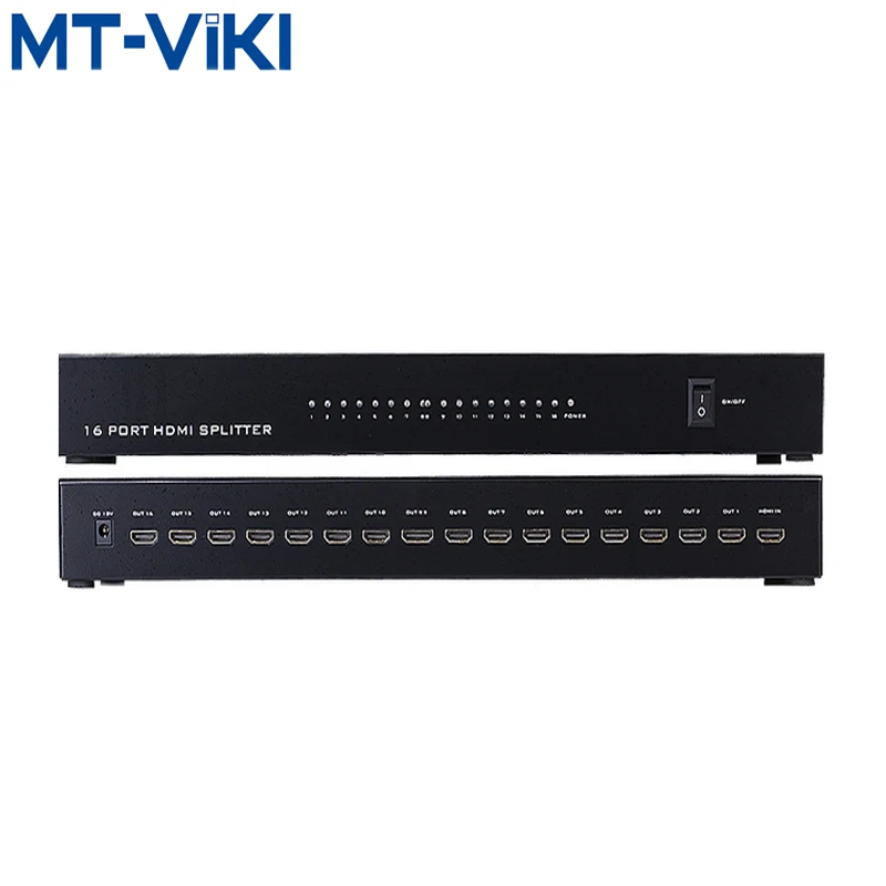 

MT-VIKI HDMI-совместимый разветвитель 1 в 16 разветвитель экрана 16 телевизоров/ЖК-мониторов дисплей такое же изображение 4K 2K 1080P Maituo MT-SP1016