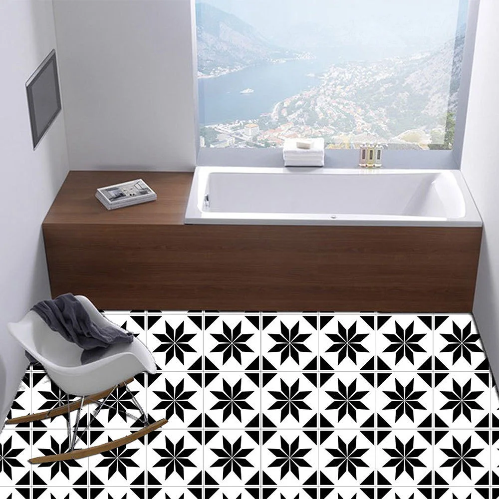 

Nordic Style Kitchen Mosaic Waist Line Pvc Geometric Tile Sticker Removable Wall Reusable Bathroom Waterproof Self Adhesive