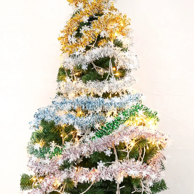 2 м матовая металлическая полоса Рождественская елка украшение Рождественское украшение для дома рождественские принадлежности WS16