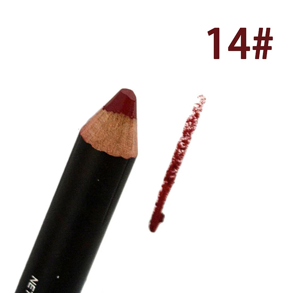 Aush 18 цветов деревянный карандаш для губ оптом Многоцелевой Водонепроницаемый шелковистый карандаш для губ помада ручка - Цвет: 13