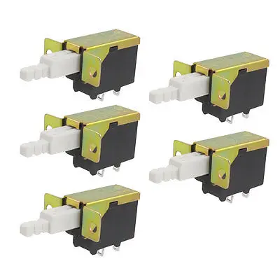 

5 Pcs Spring Type SPST Self Locking Push Button Switch AC 250V 8A/128A