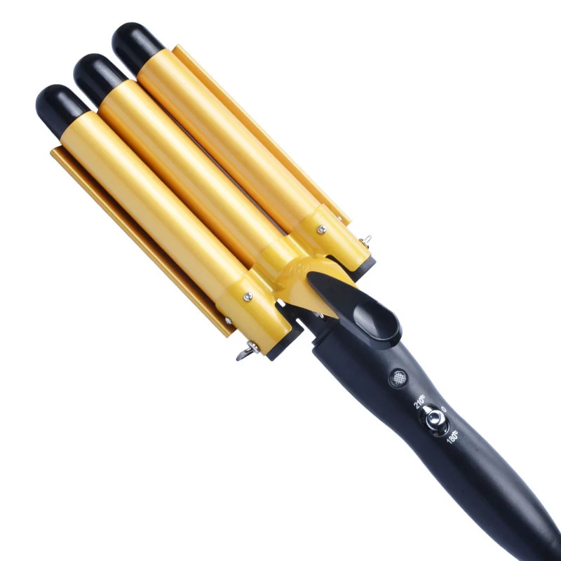 

Lcd Digital Perm Ceramic Three Rod Curler Hair Curler Roller Fast Heating Hair Curler Us Plug