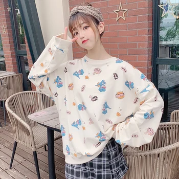 

Winter Fashion Jacket Cec Sweater Female 2019 Spring and Autumn Loose Bf Lazy Style Korean Wild Strange Girl Thin Sweater