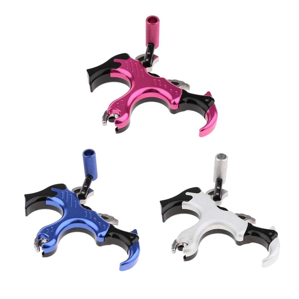 

Archery Compound Bow Release Aids Caliper Trigger 3 Finger Grip For D Ring Installation of Compound Bow