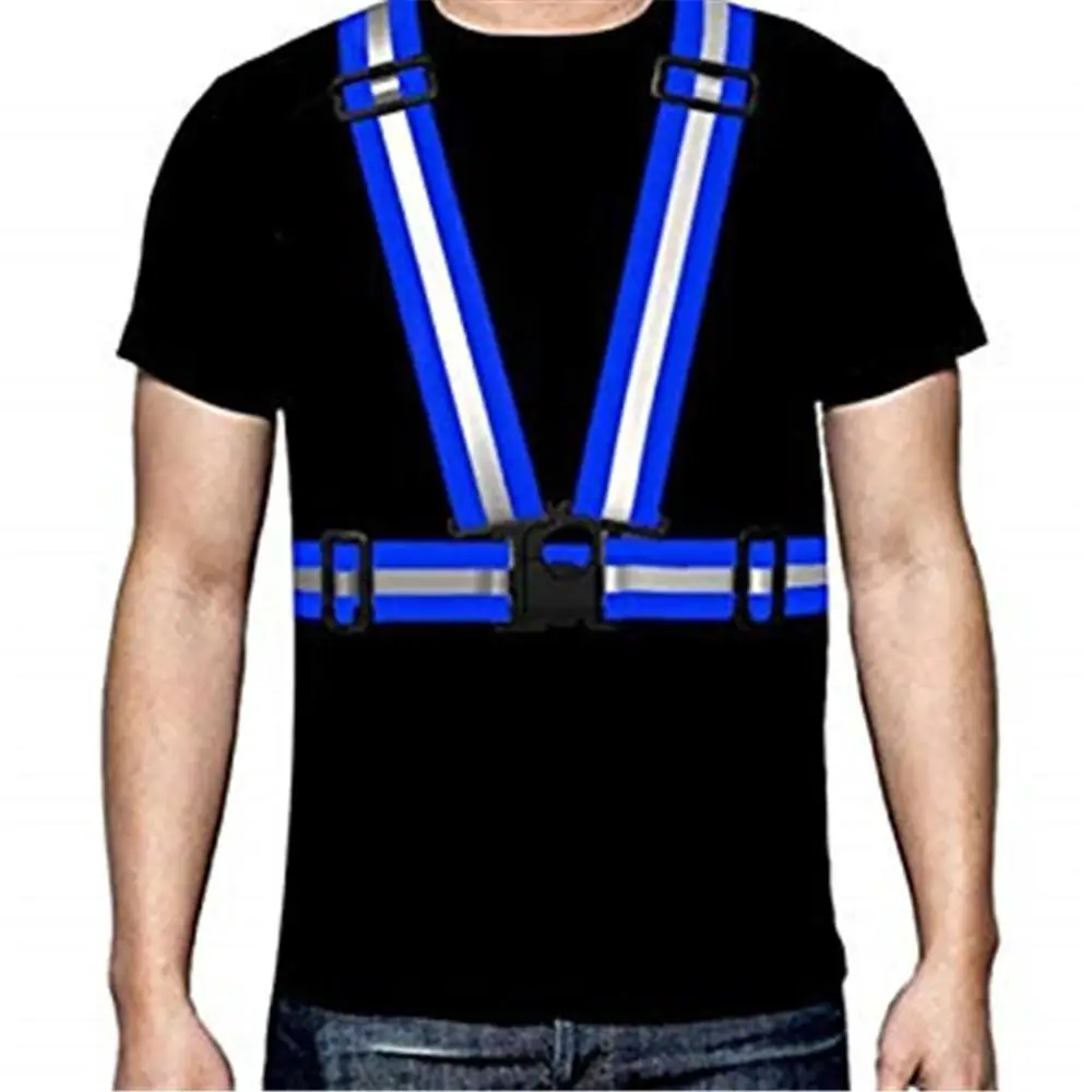 

Adjustable Reflective Vest Safety Security High Visibility Reflective Jacket for Night Running Cycling