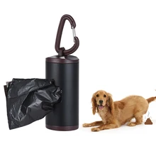 Разноцветный дозатор для собачьих отходов, держатель для собачьих отходов, дозатор для собачьих отходов, алюминиевая трубка, включает в себя 15 пакетов для отходов многоразового использования