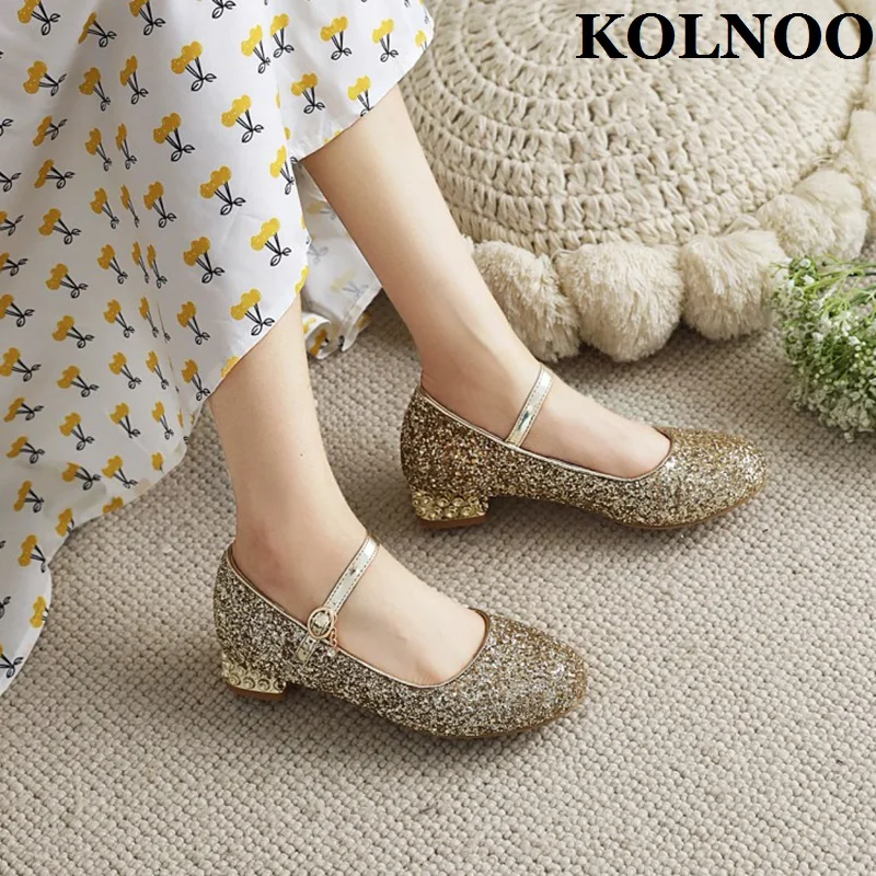 

Kolnoo 2022 Handmade New Women Flats Pumps Mary Janes Nubuck Daily Wear Large Size 35-47 Dress Shoes Evening Club Fashion Shoes