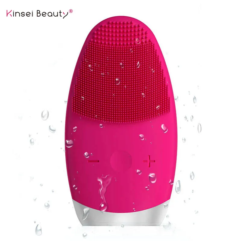 Electric Facial Cleansing Brush High frequency Vibration Skin Blackhead Remove Pore Cleanser Silicone Face Massager | Красота и