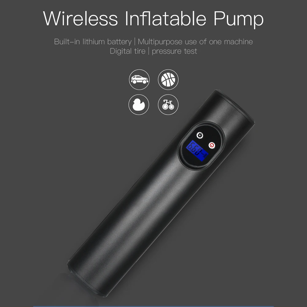

Hot Air Compressor Mini Air Inflator Handheld Tire Pump Cordless Electric Air Pump for Ball Bicycle and Car Tire 2000mAh