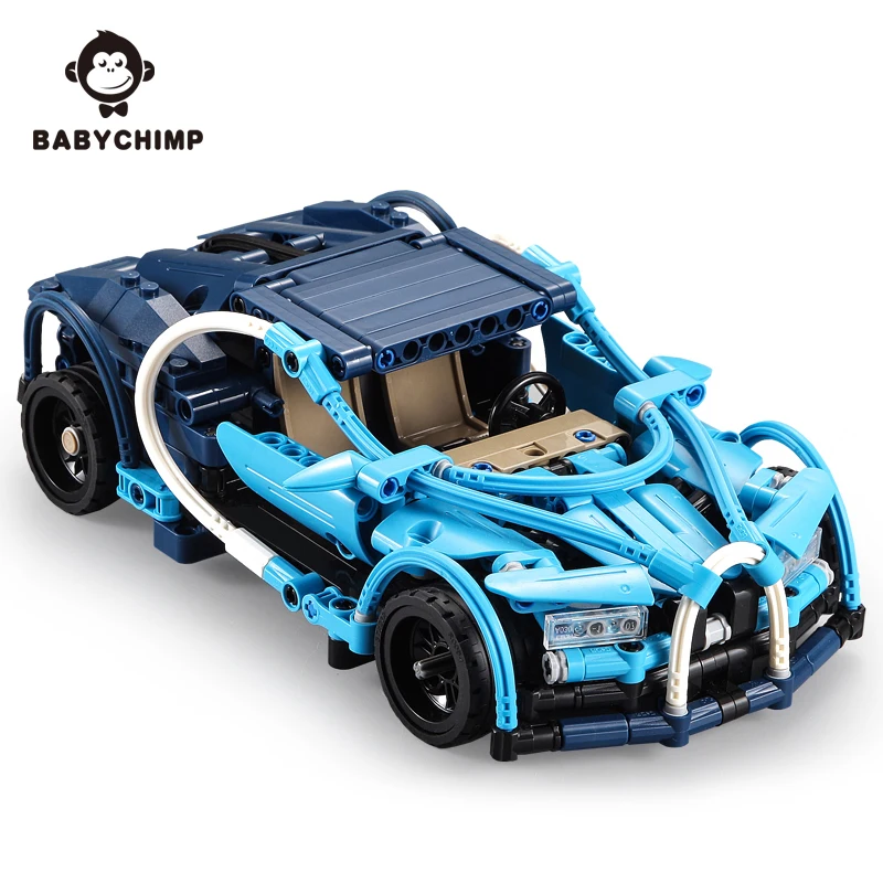 Строительные блоки серии Technic кирпичи синий Phantom Racer 6 в 1 тянущаяся Автомобильная