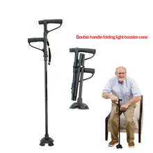 С батареей старый человек трость для ходьбы телескопические трости костыль персонал в возрасте Т Ручка полюс складной захват для пеших прогулок пожилых мужчин Baston