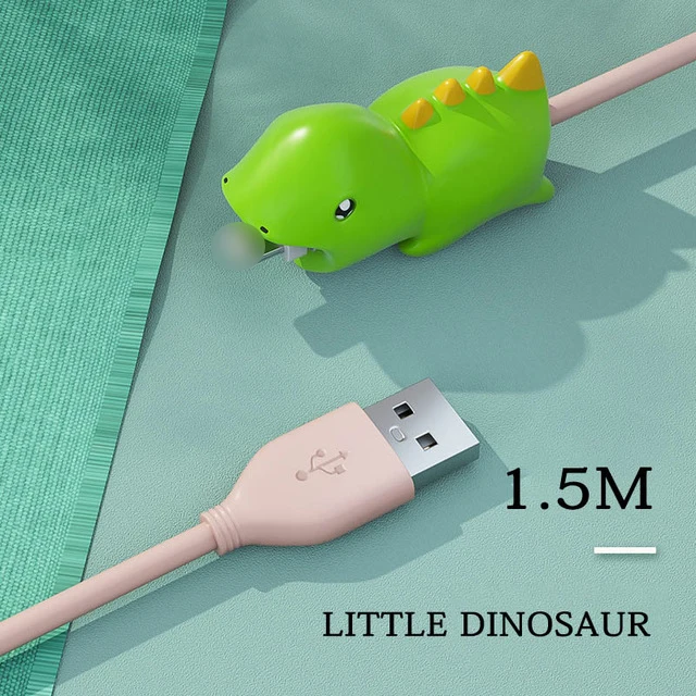1 м 2 м симпатичная Быстрая зарядка данных USB зарядное устройство зарядный кабель защита от утечки без узла для iPhone 6S 6 s 7 8 Plus Xs Max XR X - Цвет: Little Dinosaur