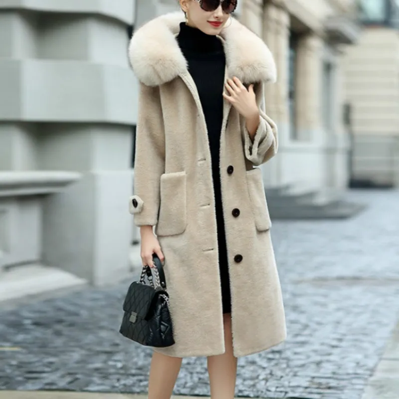 Женская зимняя куртка с воротником из натурального меха лисы Abrigos Mujer Invierno 2020 YY655 |